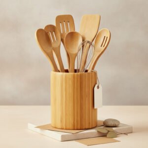 Bamboo Utensil Crock